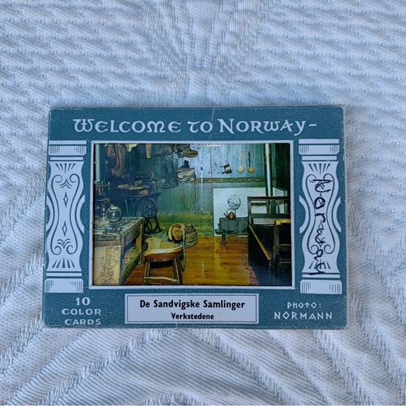 🤩3/$20 Vintage 1950s 60s Norway Norwegian Postcards Unposted Rural Country MCM - Picture 3 of 10